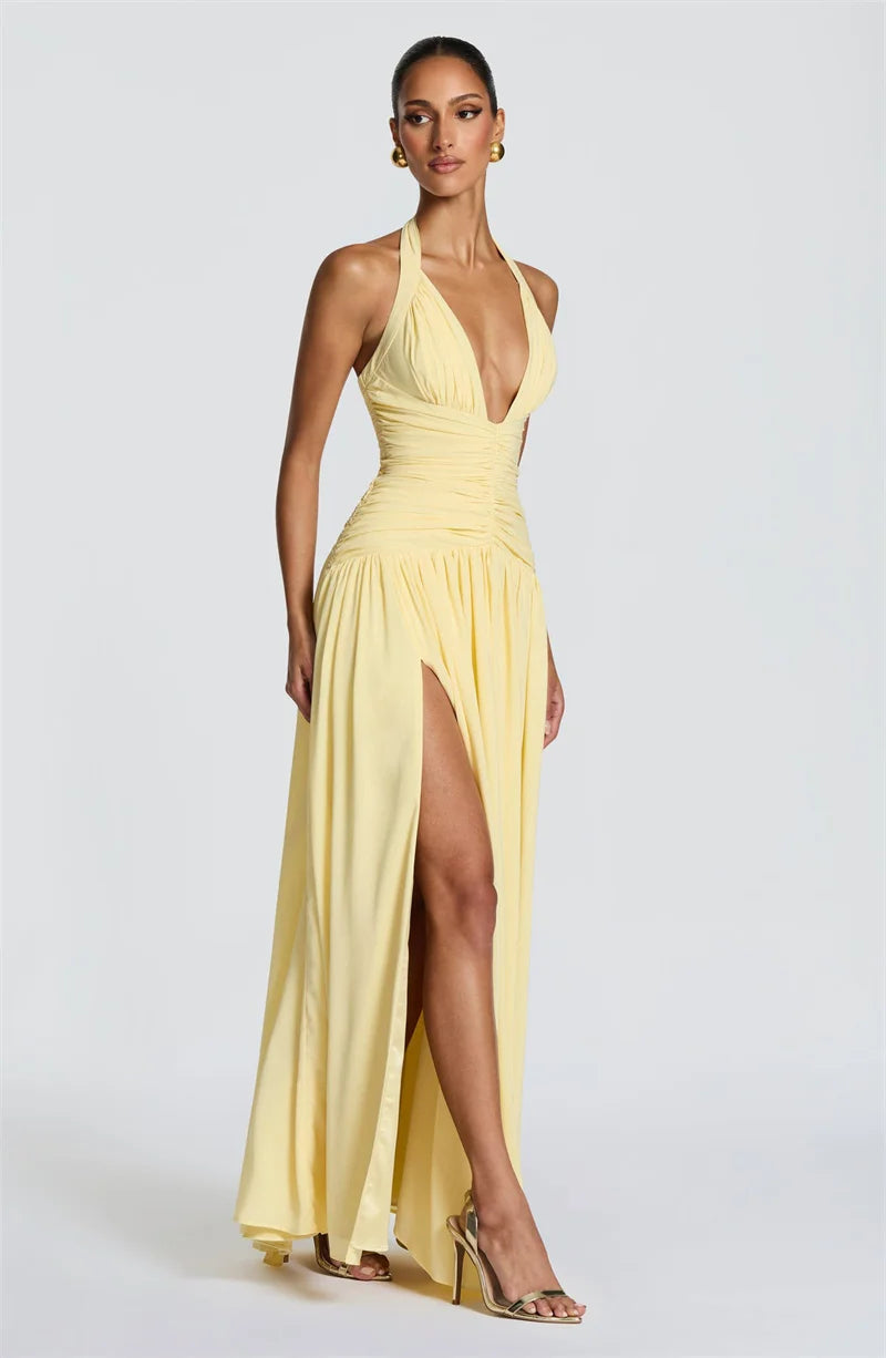 Deep V Maxi Dress