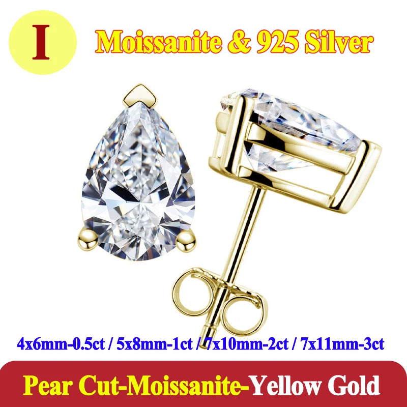 0.5-3 Carat Moissanite Studs