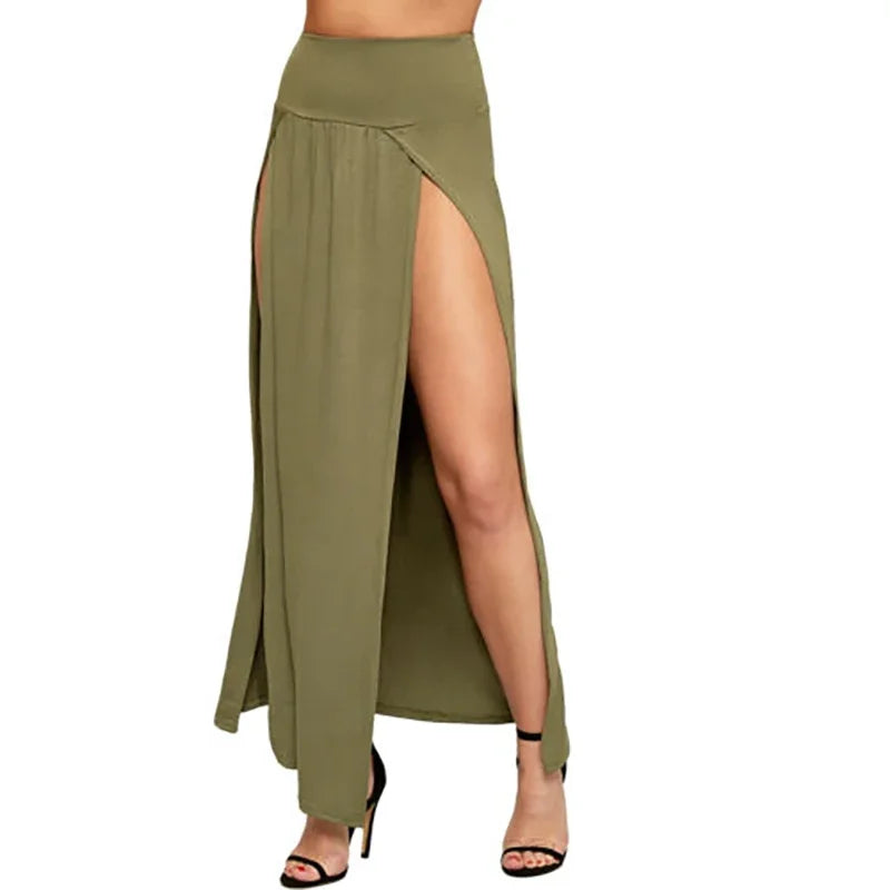 Double Slit Maxi Skirt