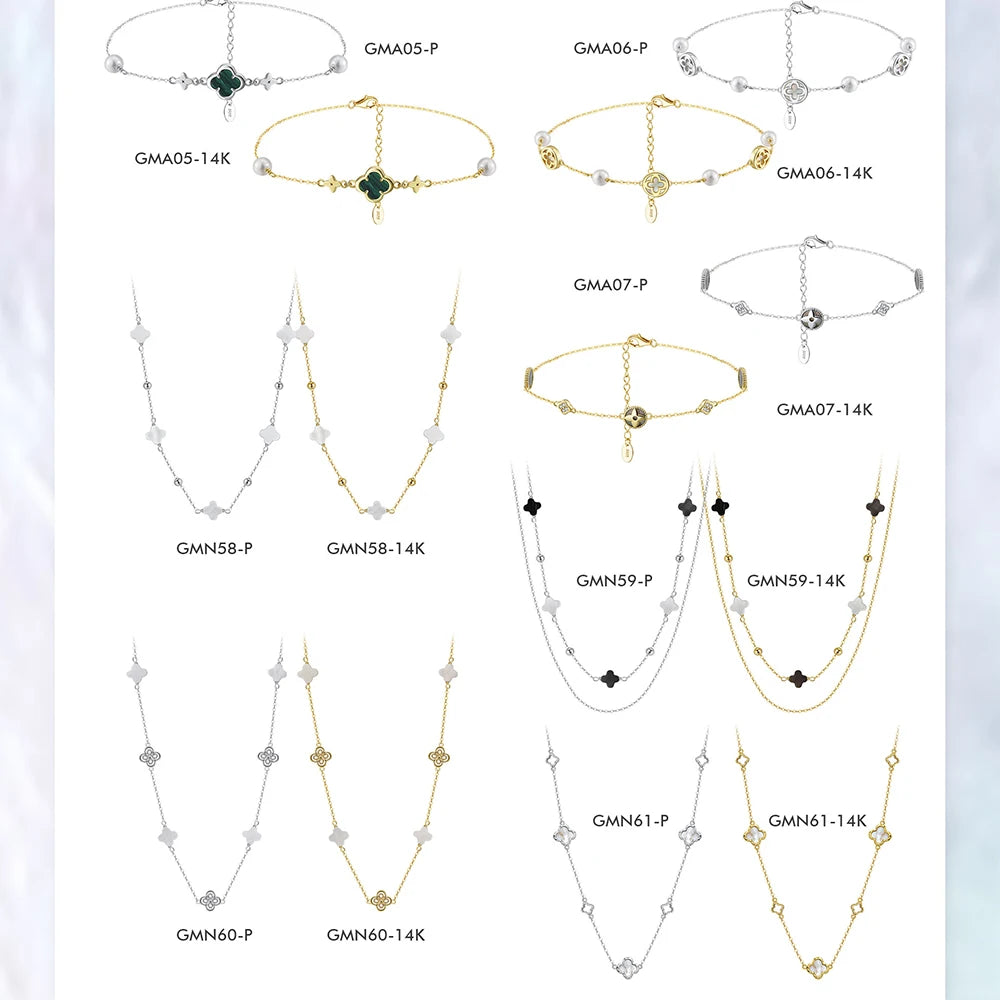 Hollow Clover Chain Necklace