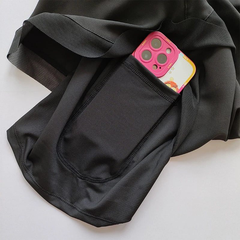 High-Waisted Sports Shorts