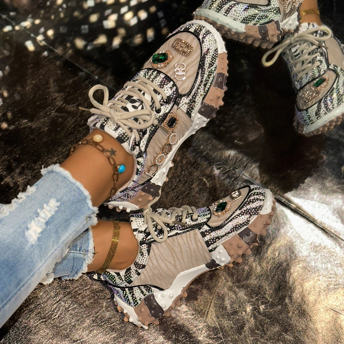 Rhinestone Sneakers