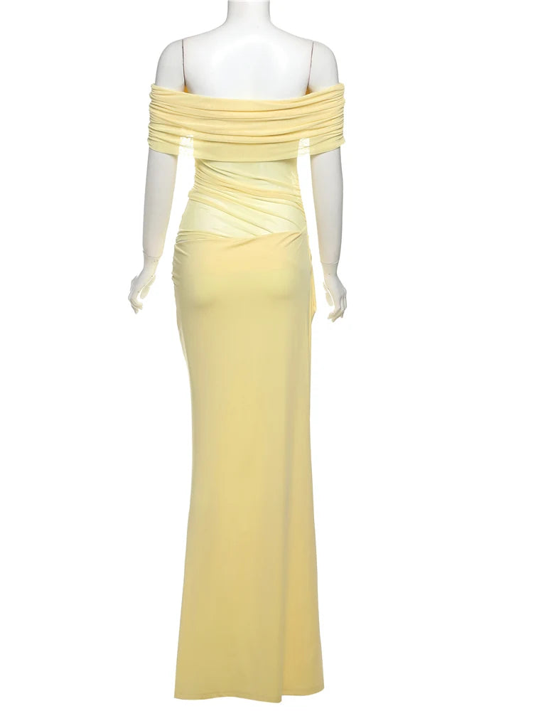 Ruched Mesh Patchwork Bodycon Dress