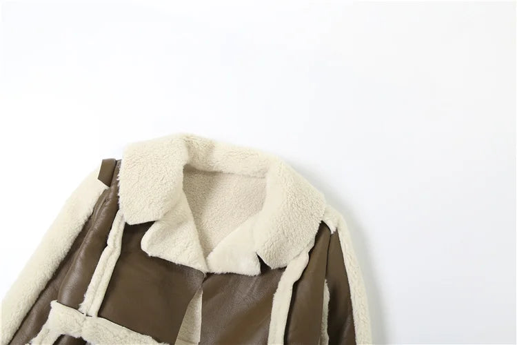 Furry Patchwork Crop Jacket