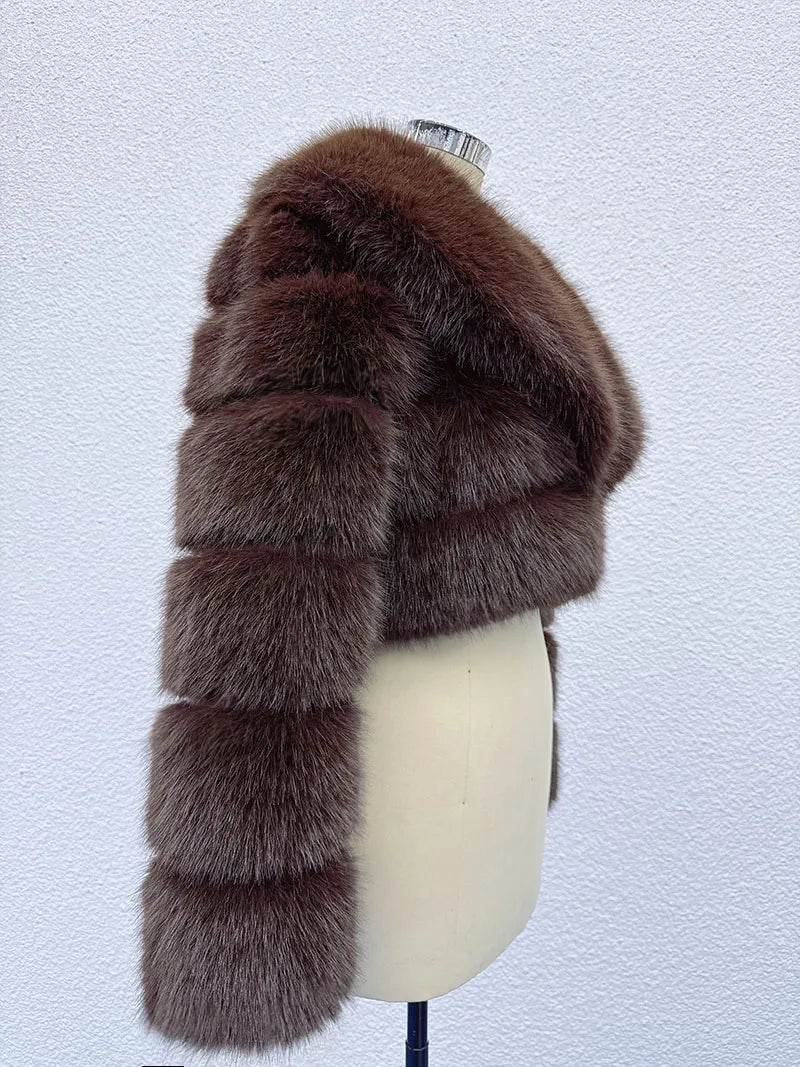 Cropped Faux Fur Coat