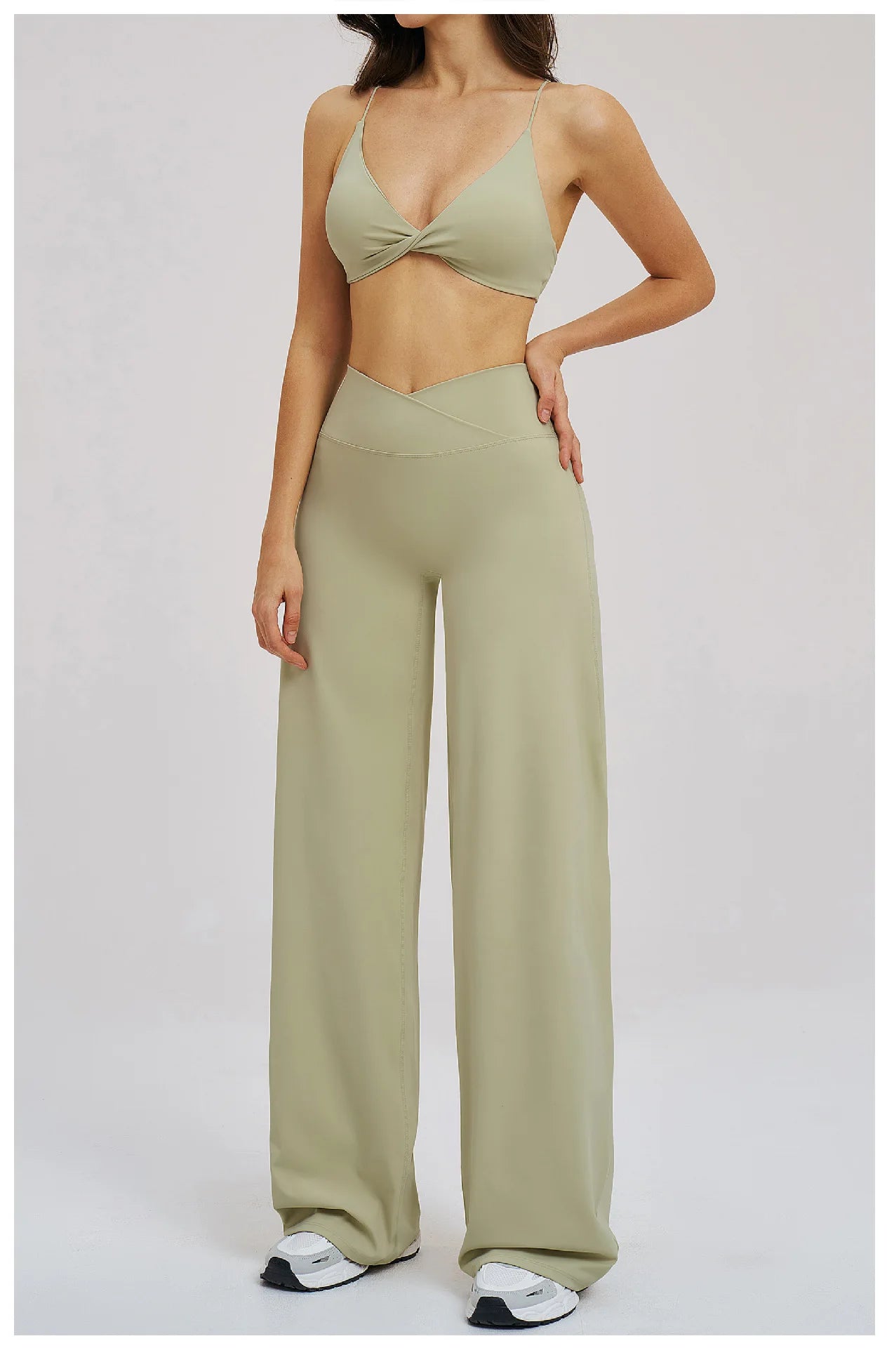 Wide Leg Crossed Waist Yoga Pants