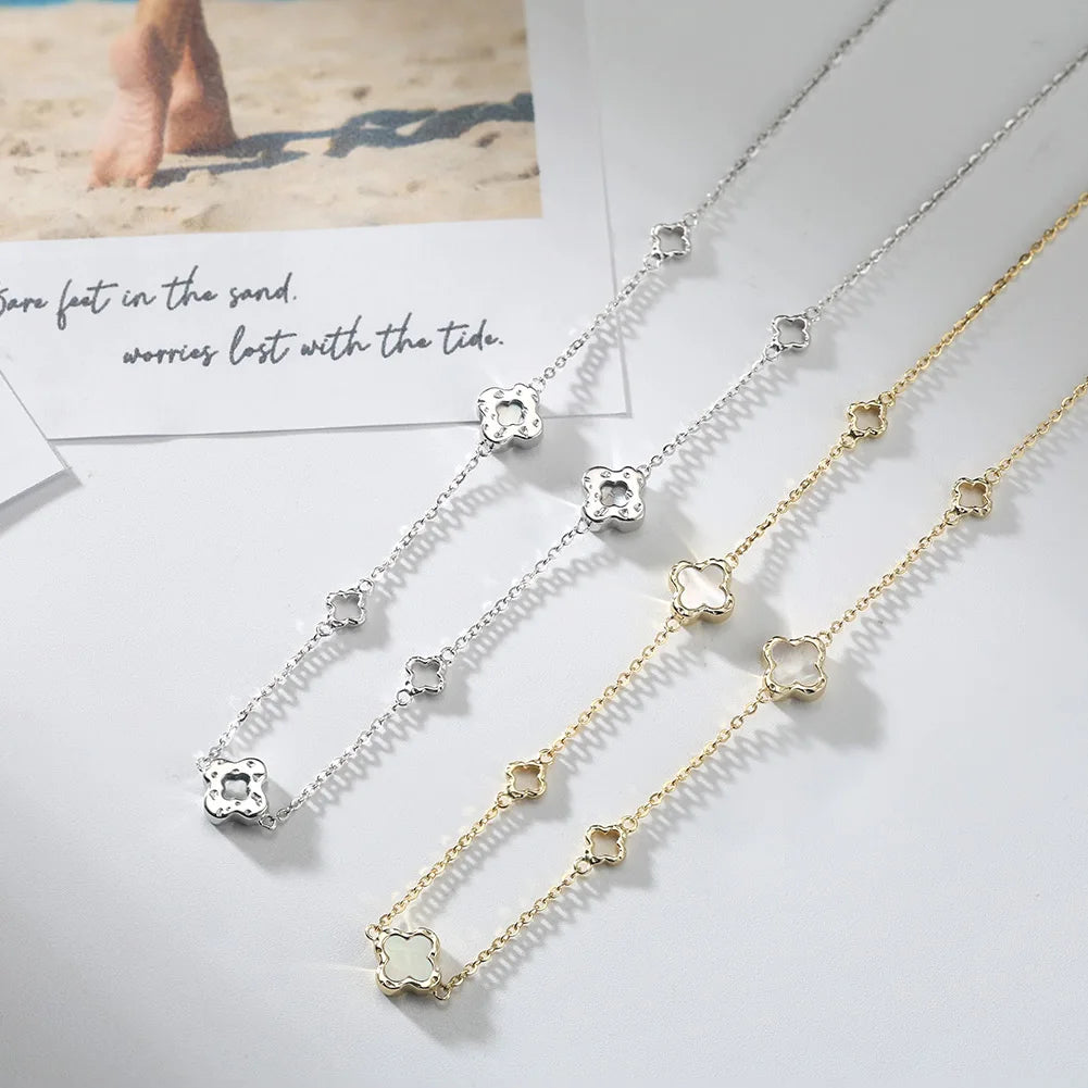Hollow Clover Chain Necklace