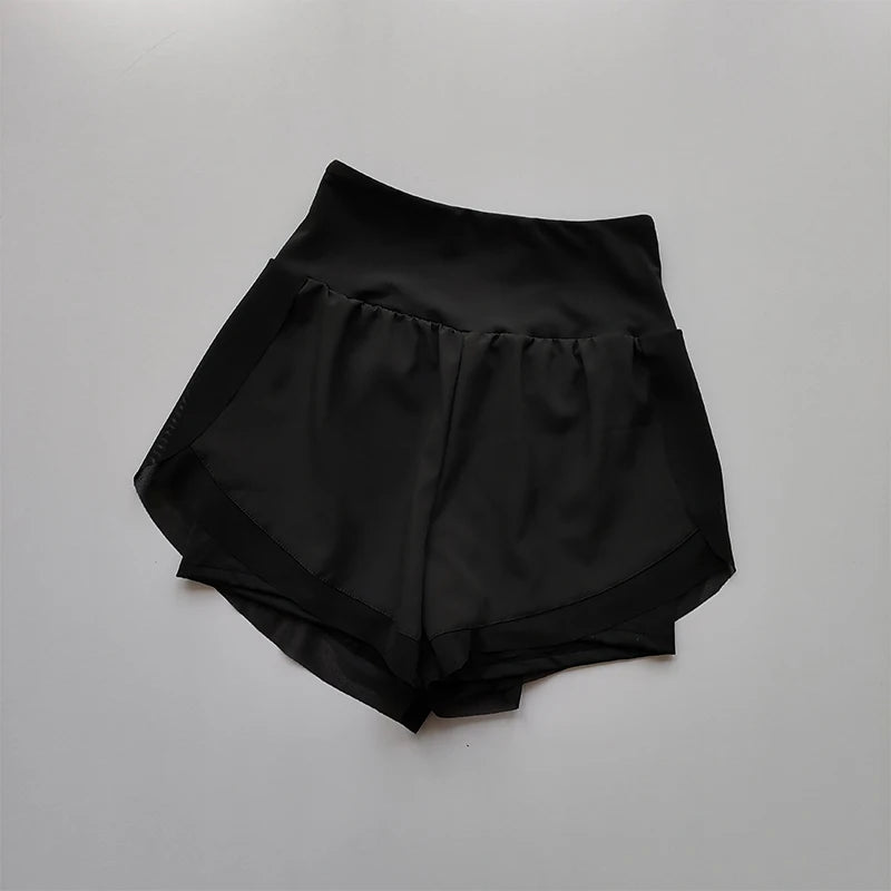 High-Waisted Sports Shorts
