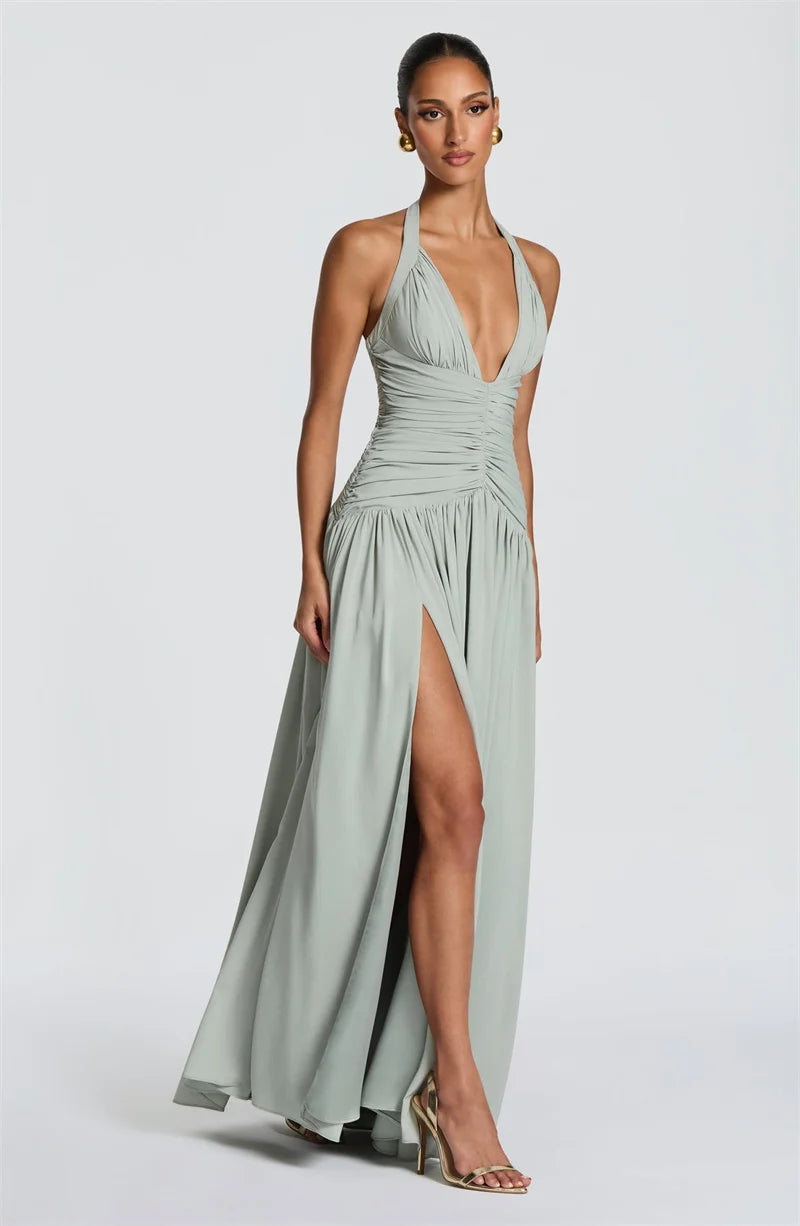 Deep V Maxi Dress