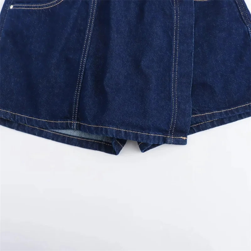 Denim Crop and Skort set