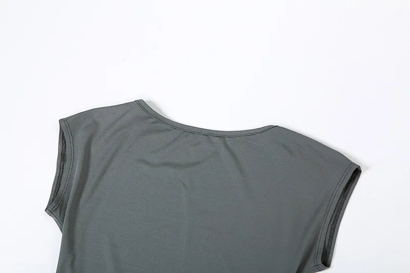 Short Sleeve Backless Dress