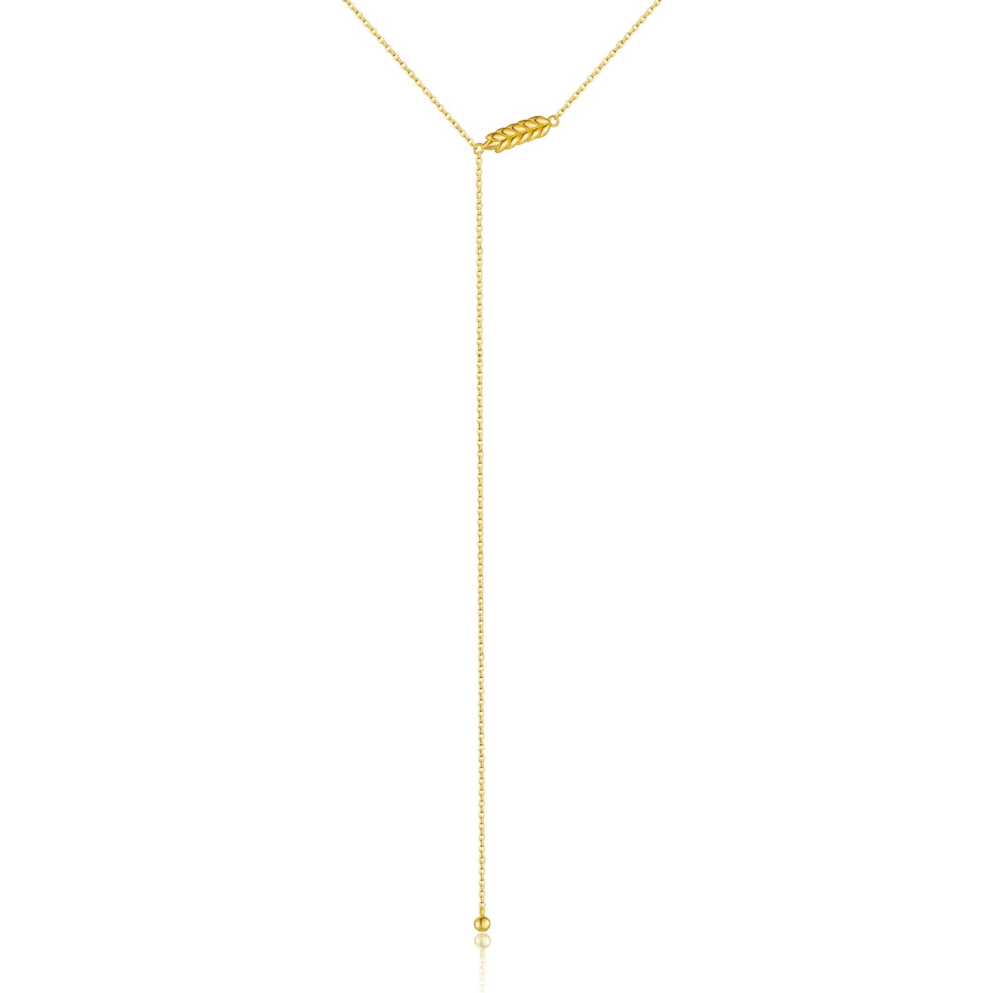 Sterling Silver Wheat Leaf Pendant