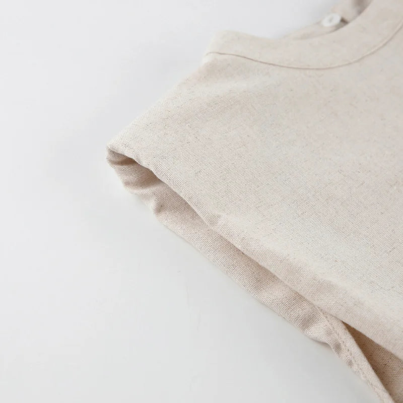 Linen Crop & Pants Set