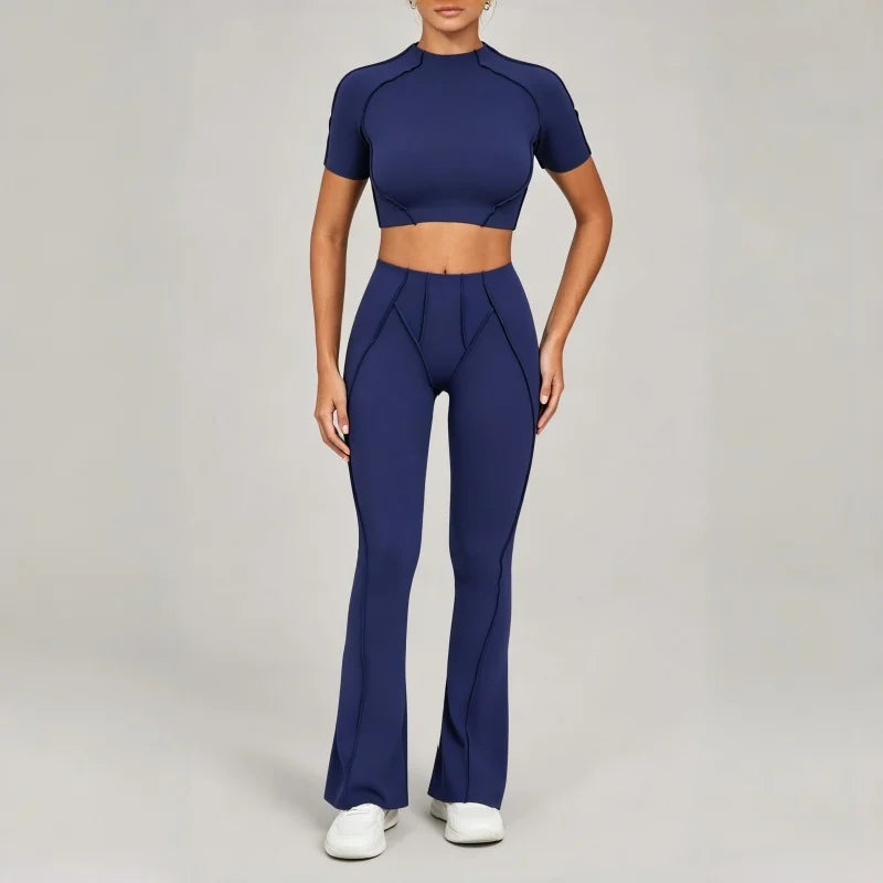 Baby T Crop Flare Leggins Yoga Set