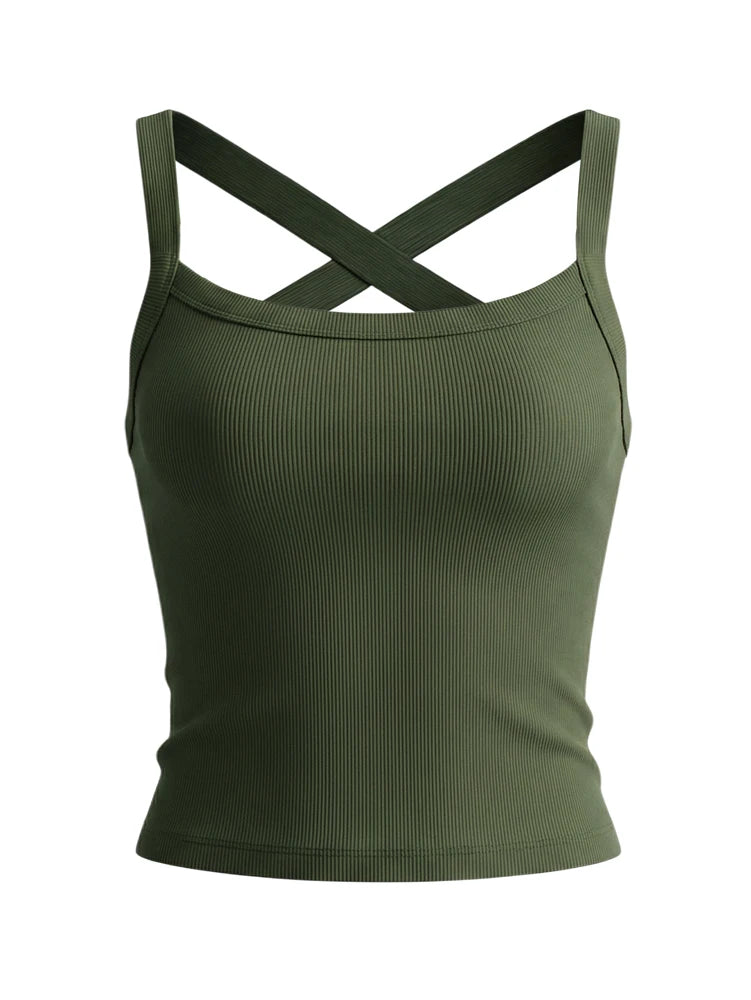 Cross Shoulder Crop Top