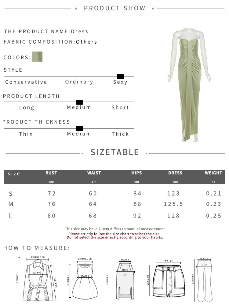 Strapless Ruched Dress