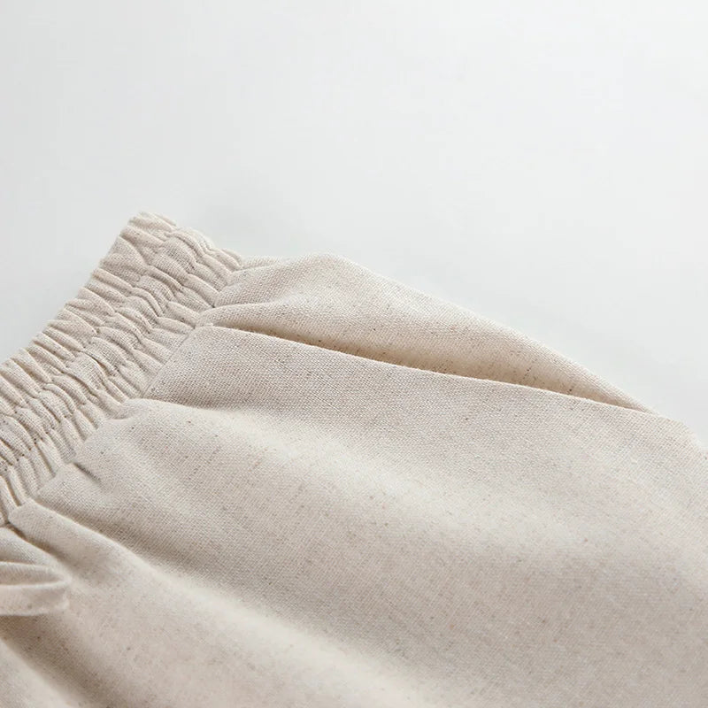Linen Crop & Pants Set