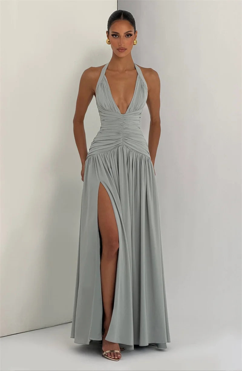 Deep V Maxi Dress