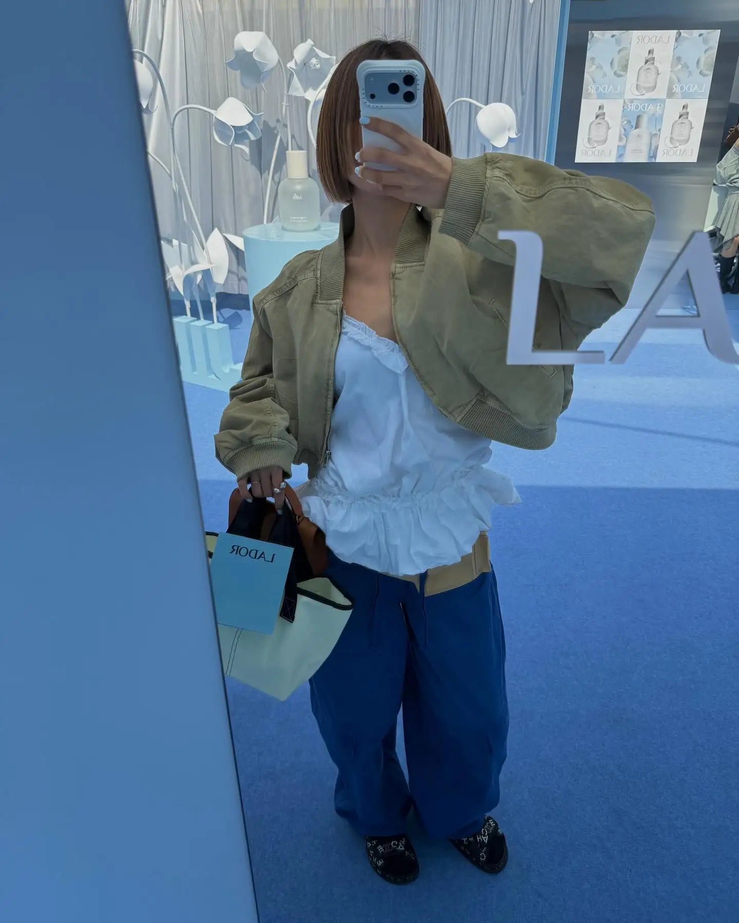 Khaki Cropped Bomber