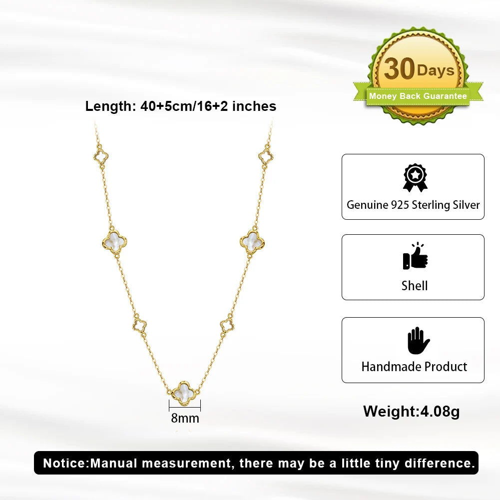 Hollow Clover Chain Necklace