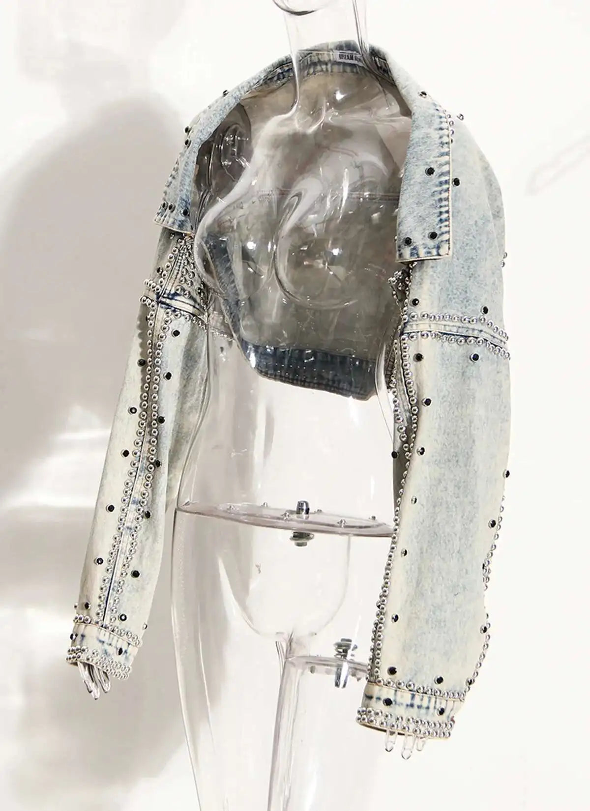 Patchwork Rivet Denim Jacket