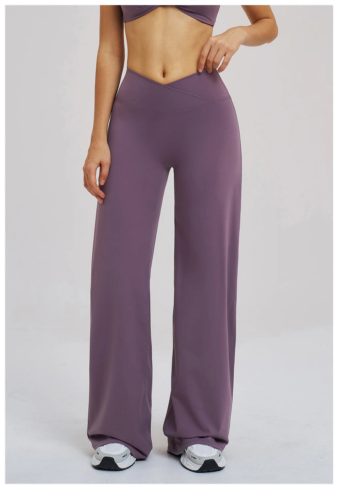 Wide Leg Crossed Waist Yoga Pants