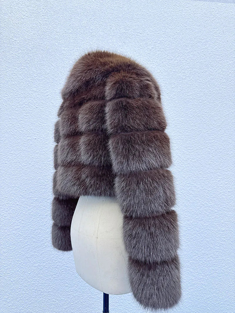Cropped Faux Fur Coat