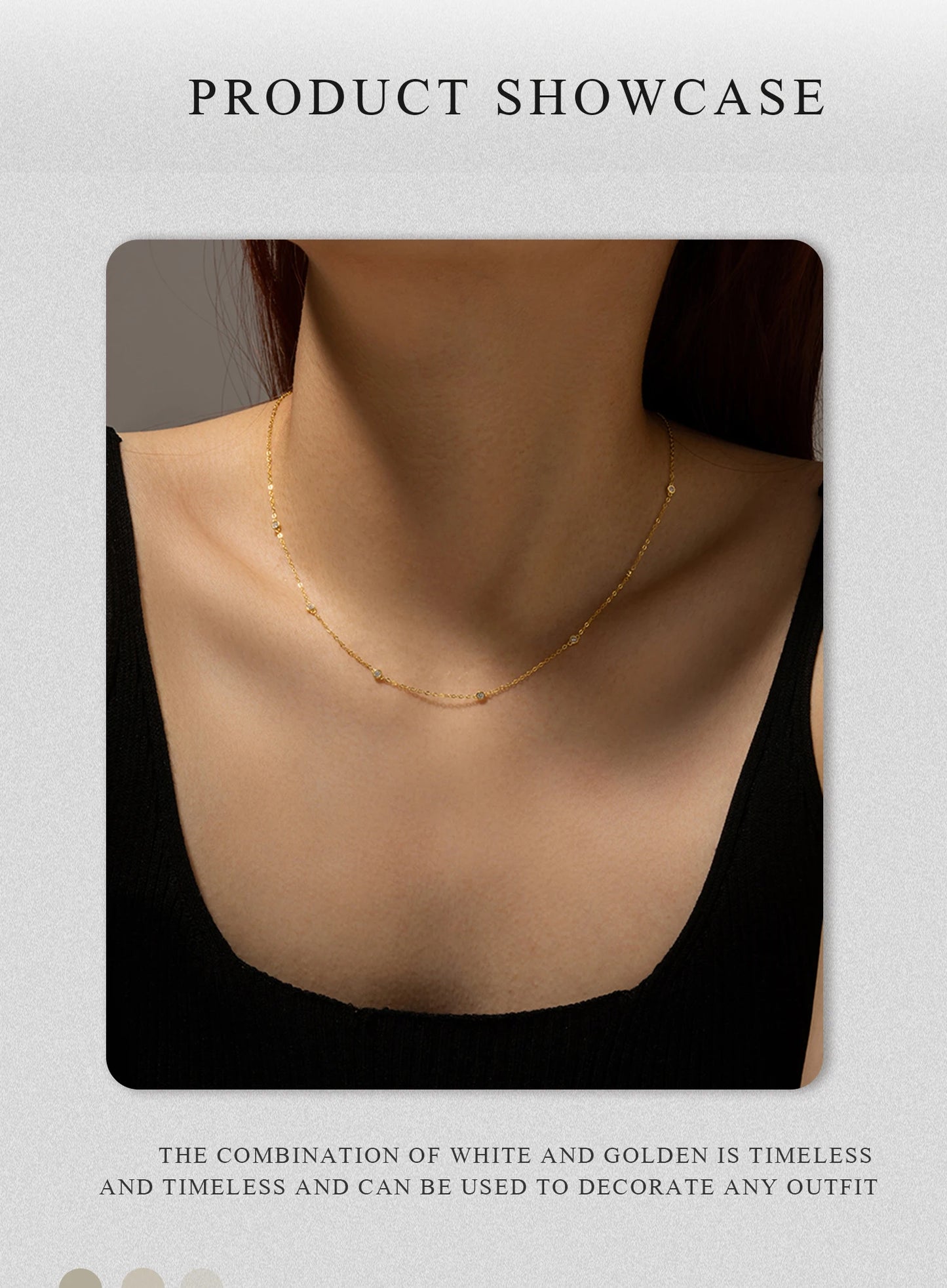 ANDYWEN Sterling Silver Round CZ Charm Choker