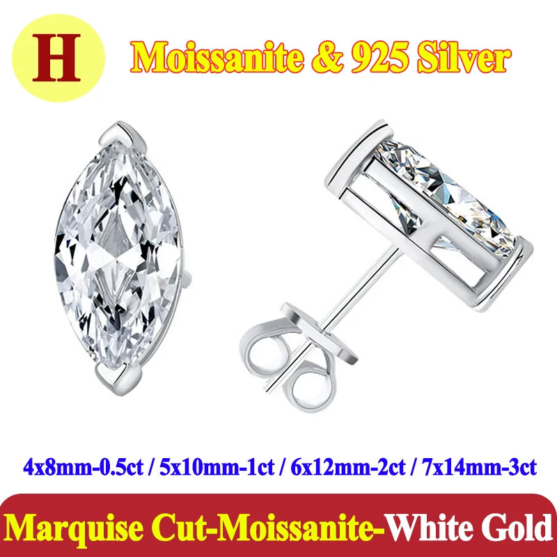 0.5-3 Carat Moissanite Studs