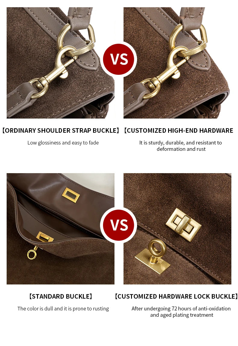 Suede genuine leather Bag