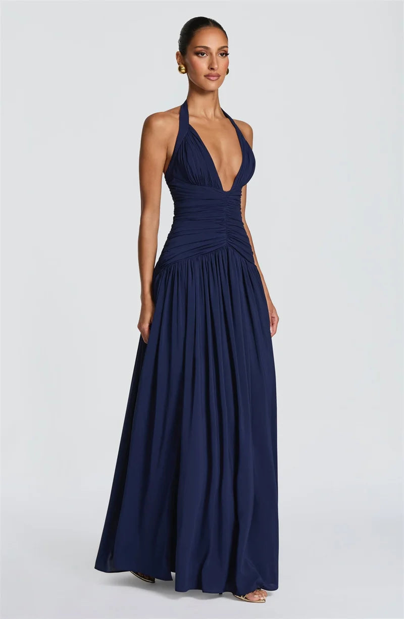 Deep V Maxi Dress