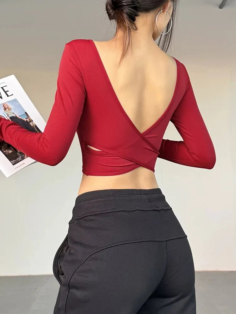 Cross Back Yoga Crop