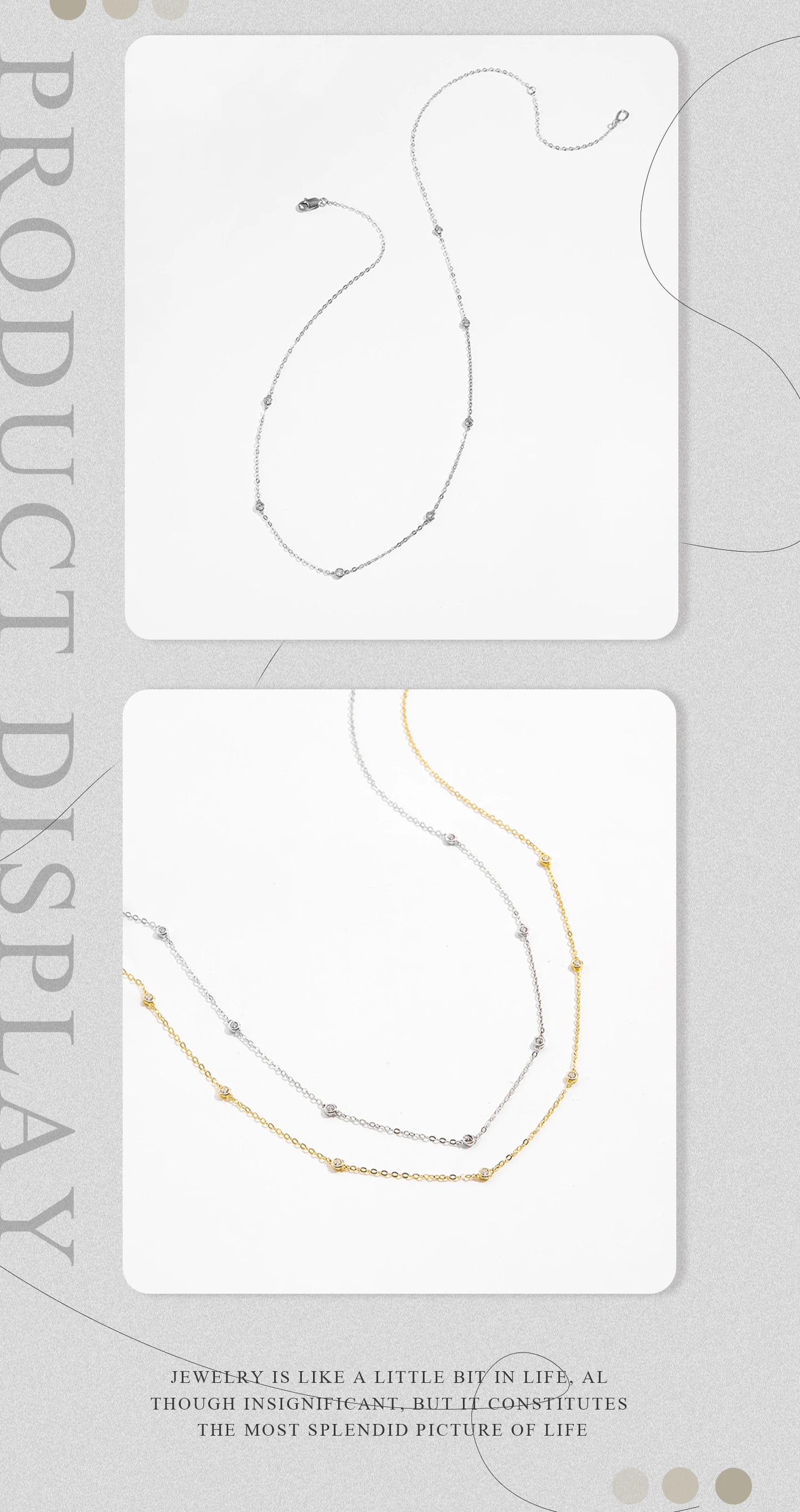ANDYWEN Sterling Silver Round CZ Charm Choker