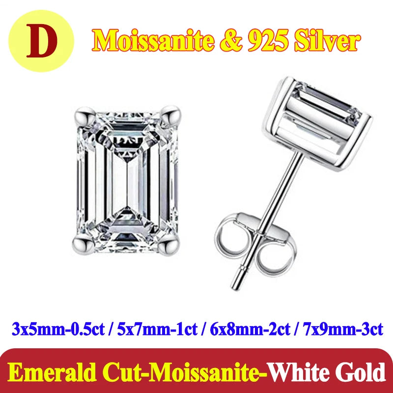 0.5-3 Carat Moissanite Studs