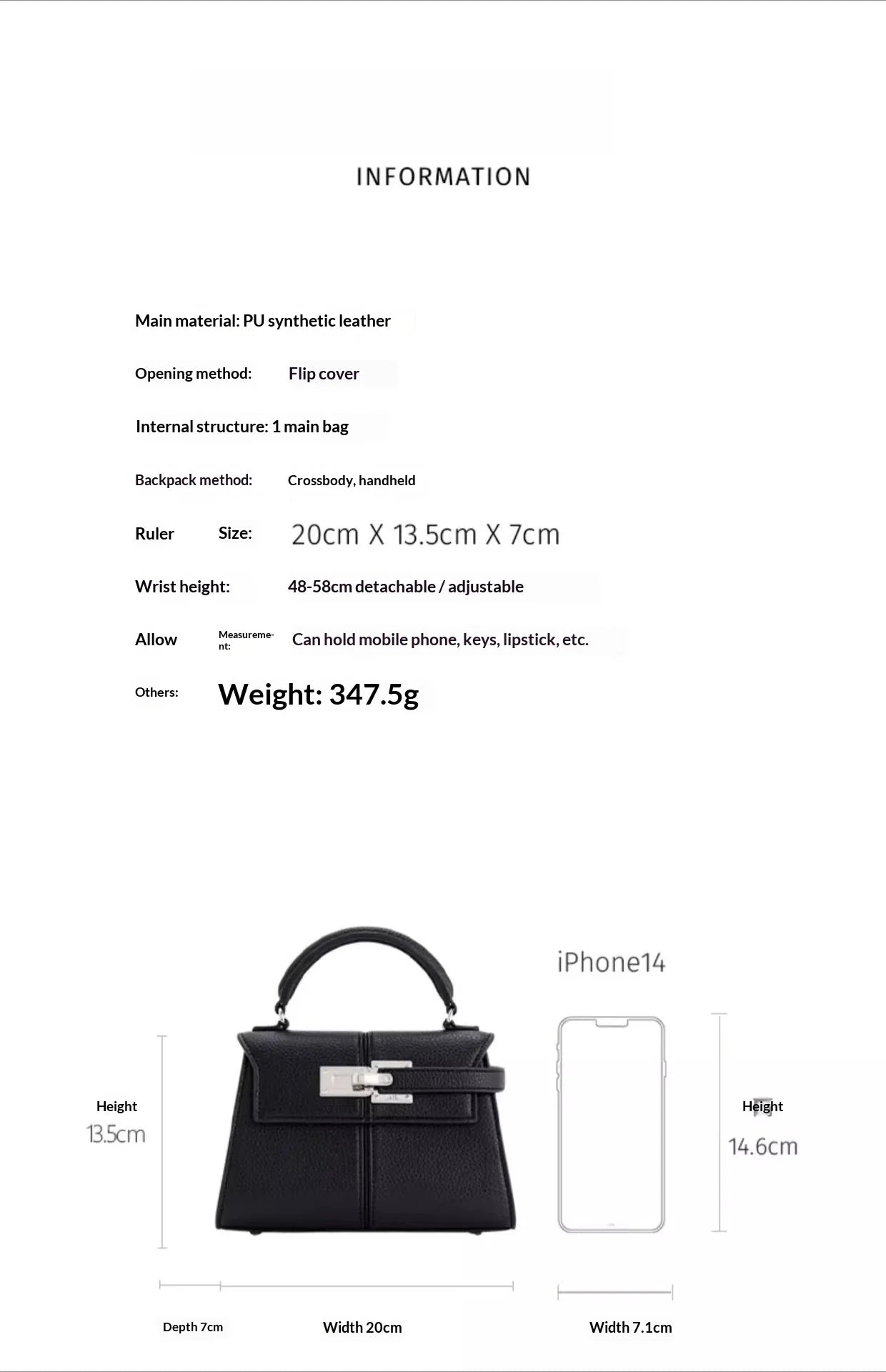 Synthetic Leather Mini Bag