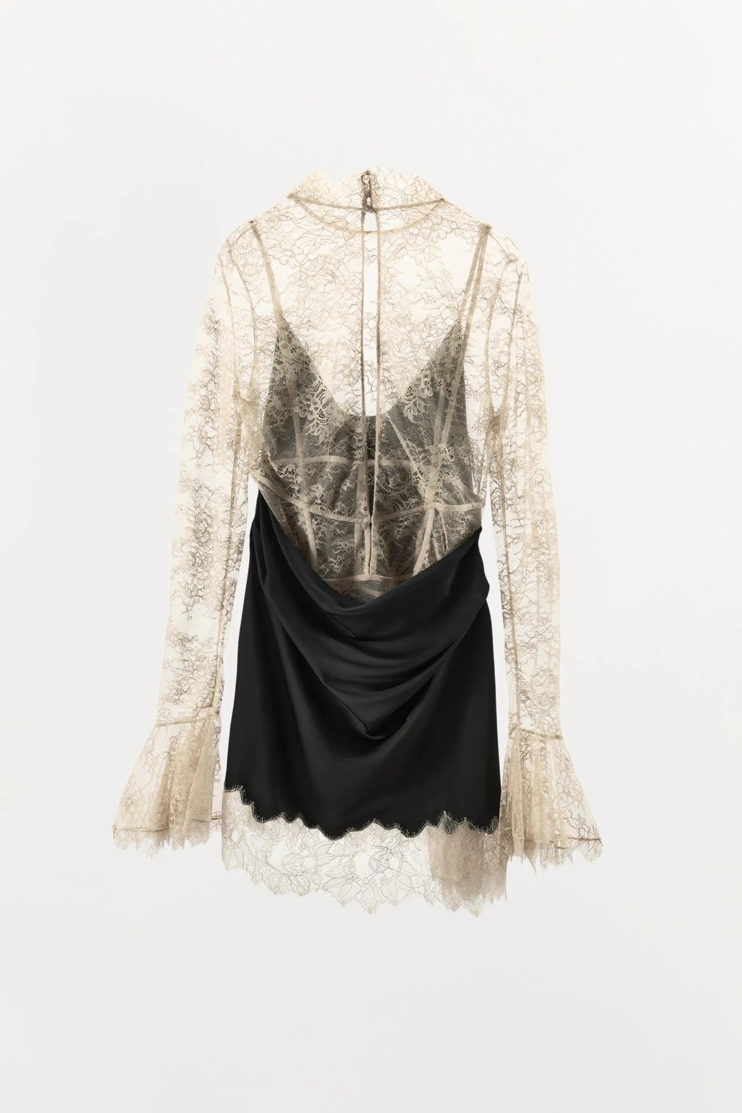 Lace Patchwork Mini Dress