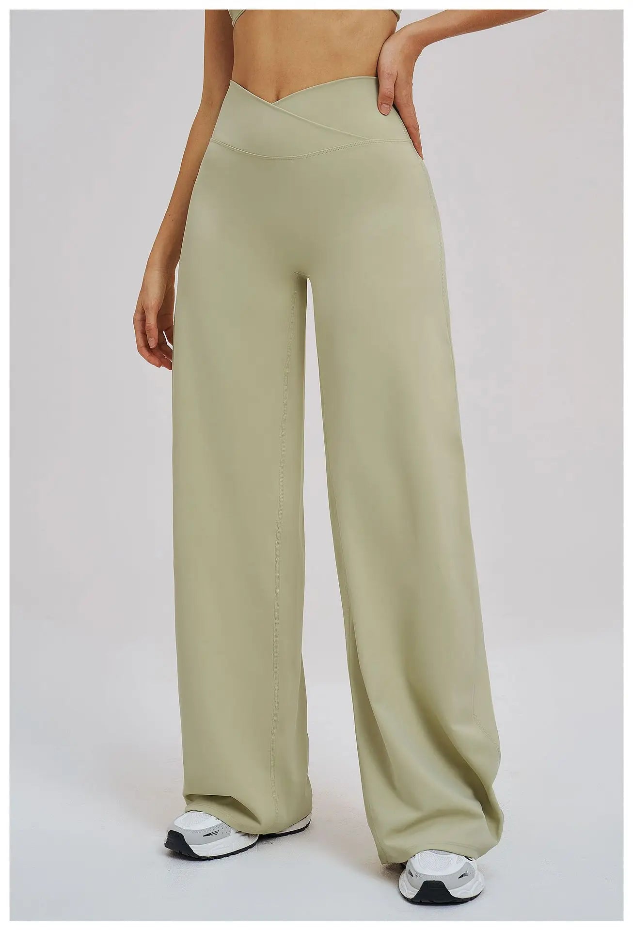 Wide Leg Crossed Waist Yoga Pants