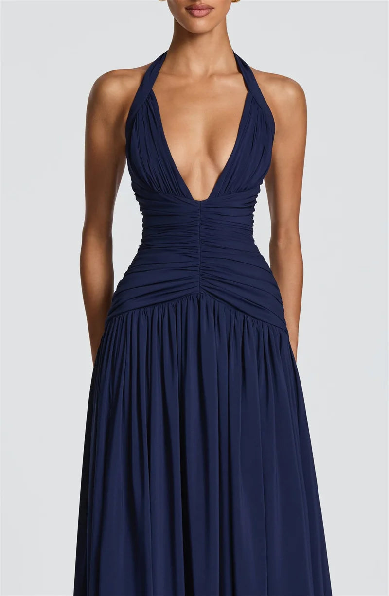 Deep V Maxi Dress