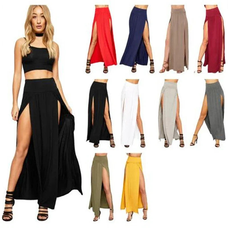 Double Slit Maxi Skirt