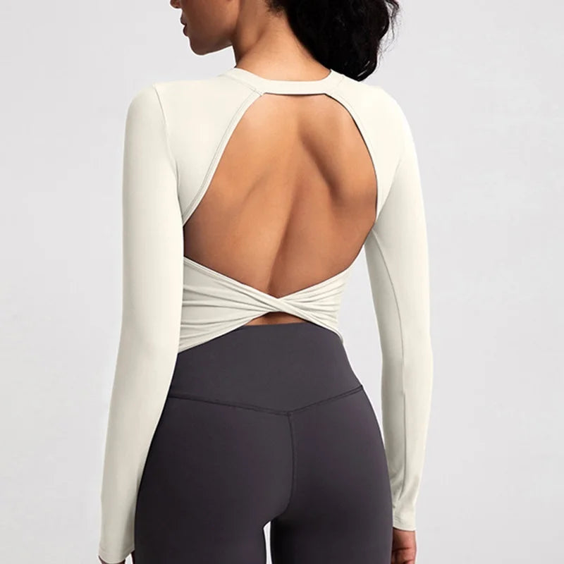 Breathable Backless Sports Crop