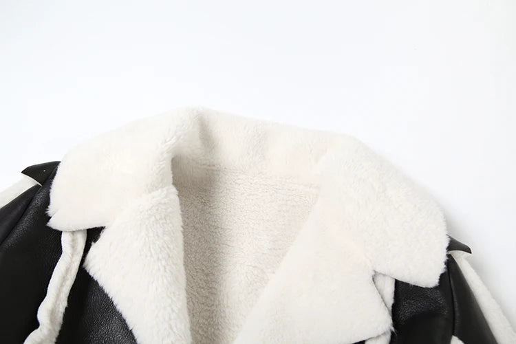 Furry Patchwork Crop Jacket