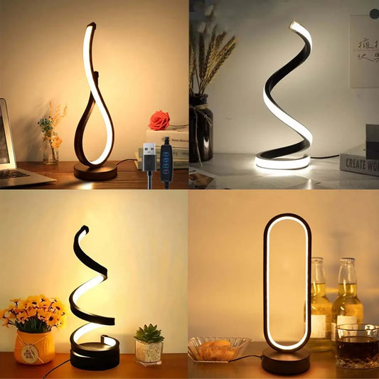 Spiral LED Lamp (3 Colors Dimmable)