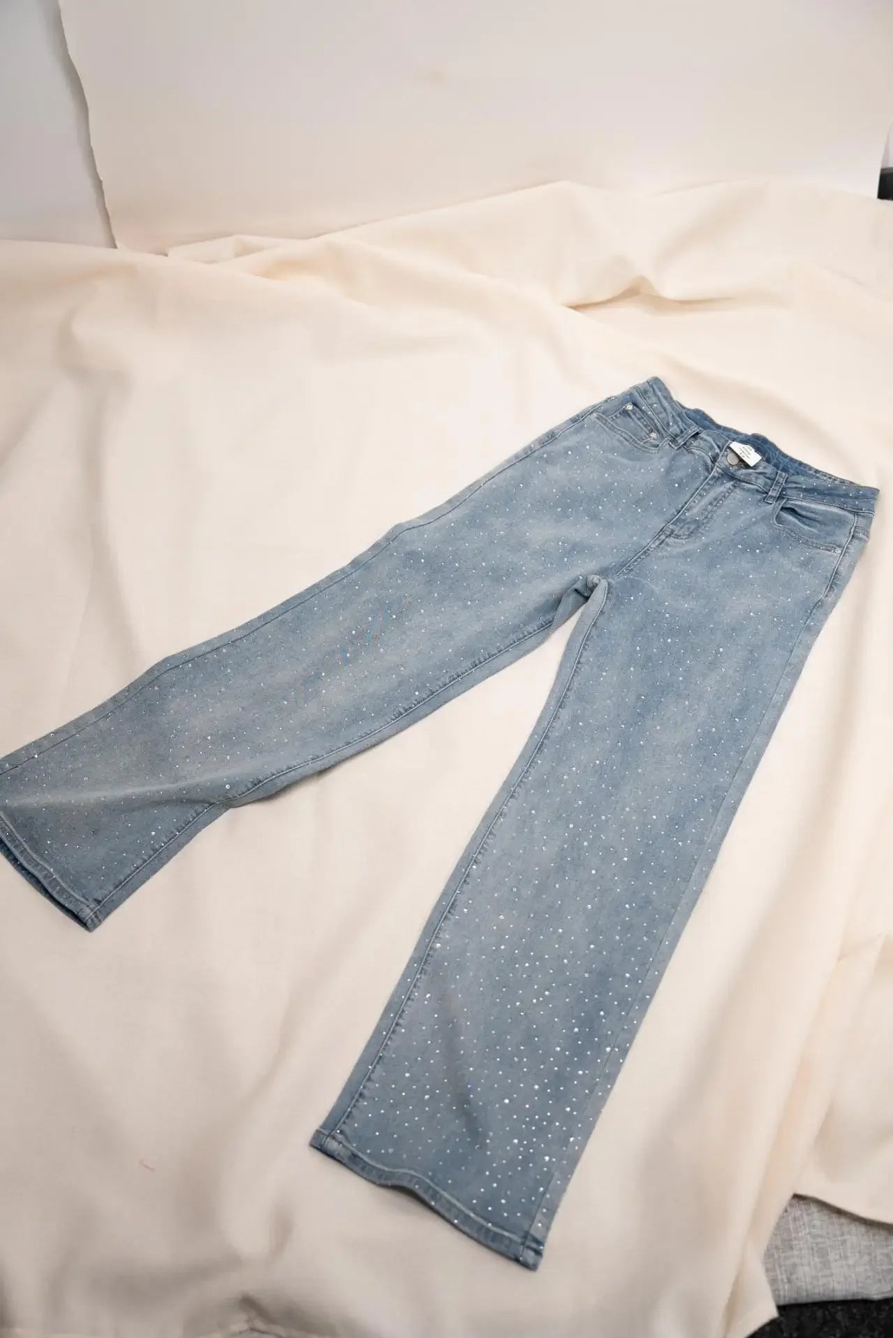 High Waist Diamond Washed Mom Jeans