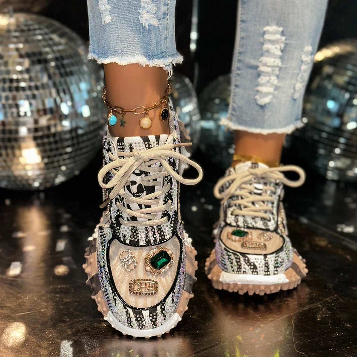 Rhinestone Sneakers