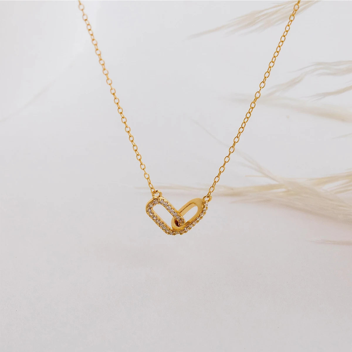 Double Circle Pendant Necklace