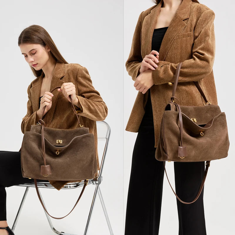 Suede genuine leather Bag
