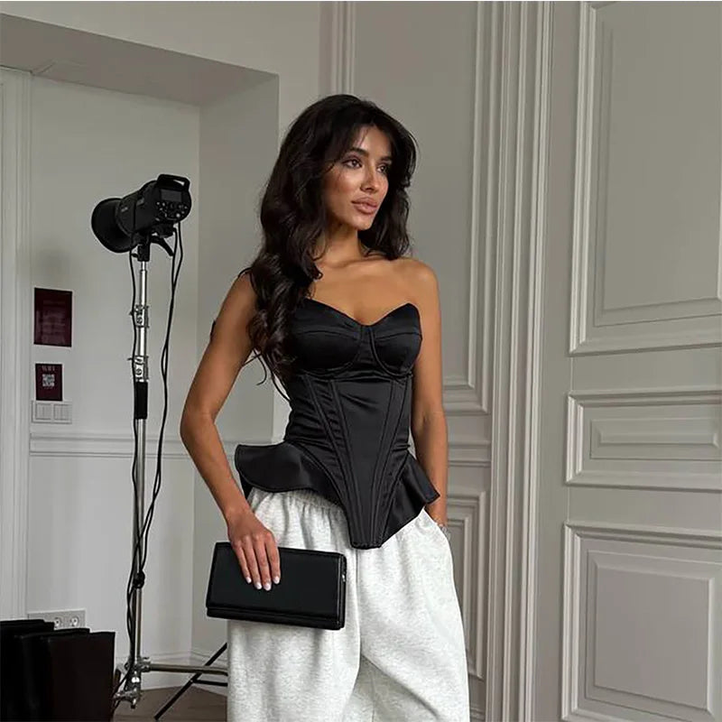 Silk Corset Top