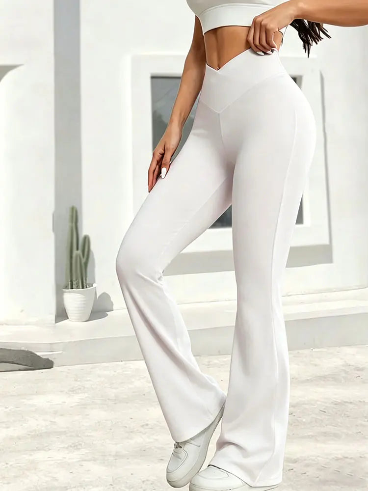 V Waist Bellbottom leggings