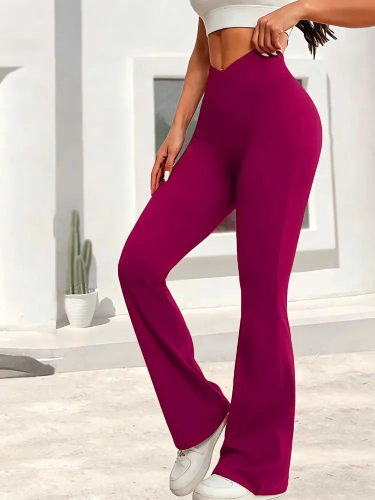 V Waist Bellbottom leggings