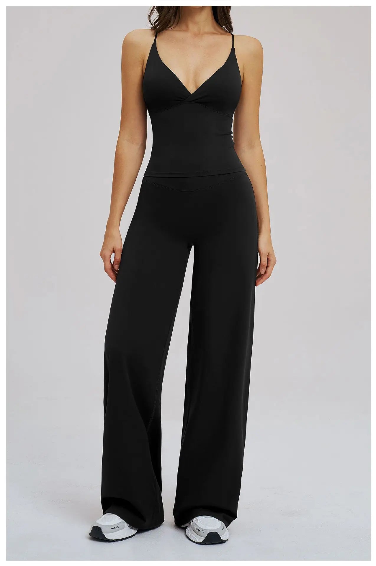 Wide Leg Crossed Waist Yoga Pants